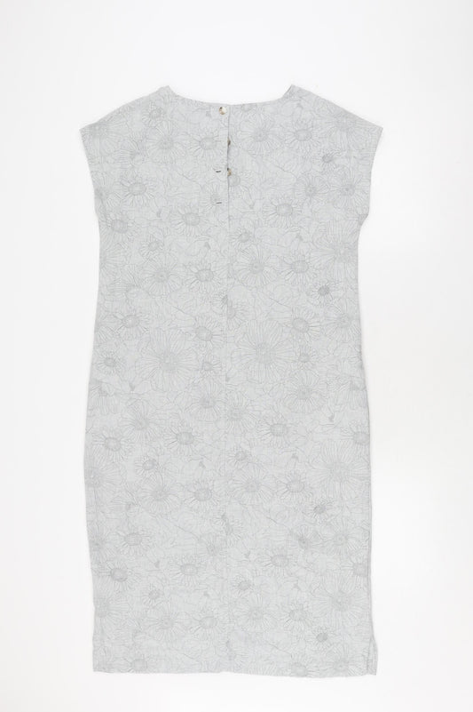 Rohan Women's Grey Floral Sleeveless Dress Size 10