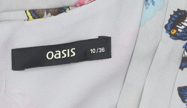 Oasis Women's Multicoloured Sleeveless Dress Size 10