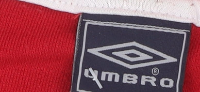 Umbro Men's Red Polo Shirt, L, Lightweight Sportswear