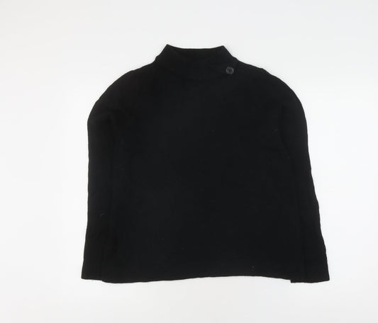 Hobbs Women's Black Cape Jumper | High Neck | Size L