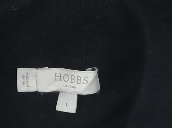 Hobbs Women's Black Cape Jumper | High Neck | Size L