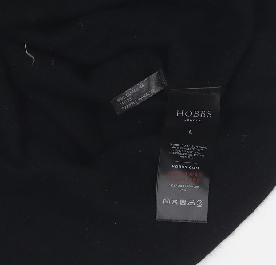 Hobbs Women's Black Cape Jumper | High Neck | Size L