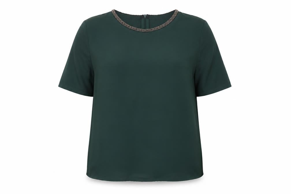 Womens UK Size 12 Laura Ashley Green Viscose Blend Blouse