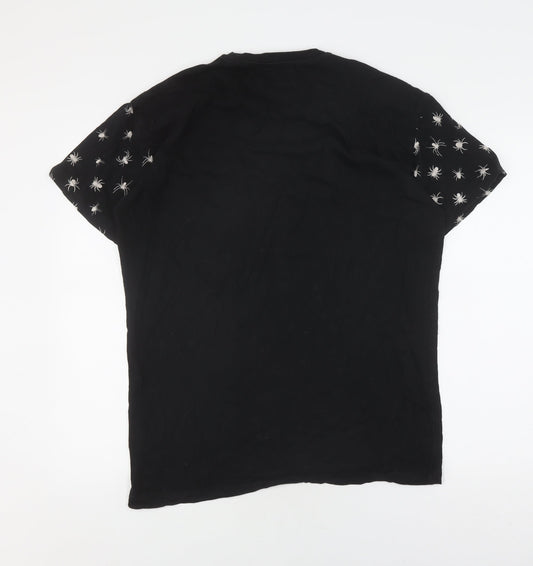 A Question Of Unisex Black Graphic T-Shirt, Medium