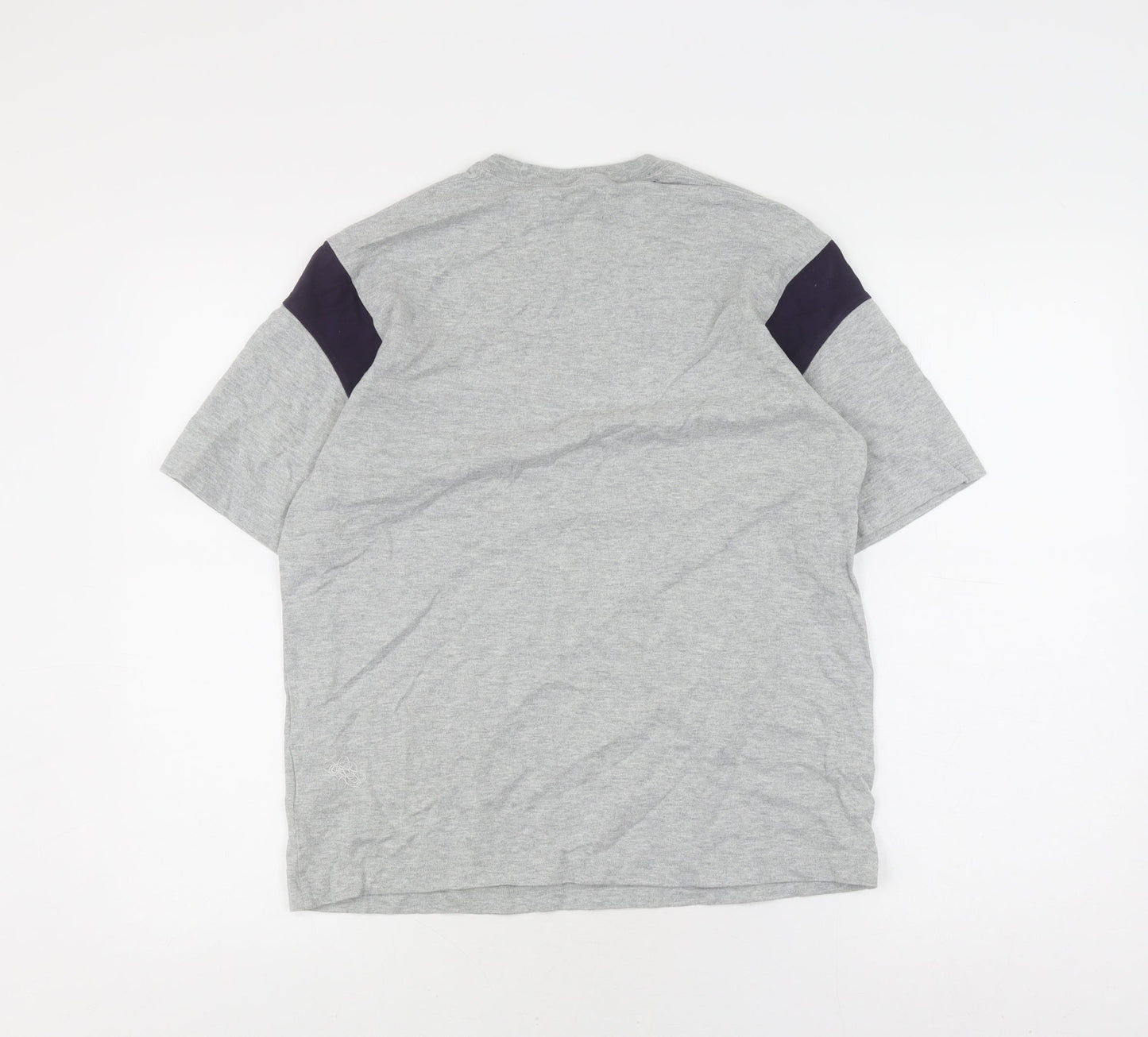 Marks and Spencer Grey Men's Cotton T-Shirt, S, Short Sleeve