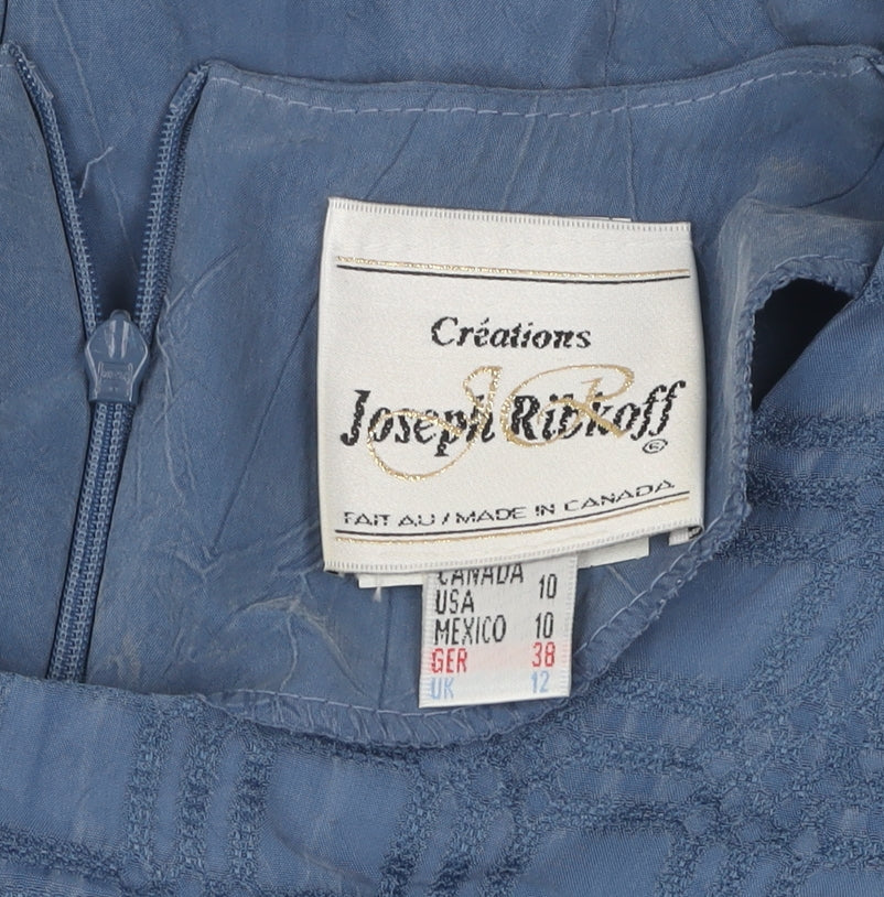 Joseph Ribkoff Women's Blue Midi Dress - Size 12