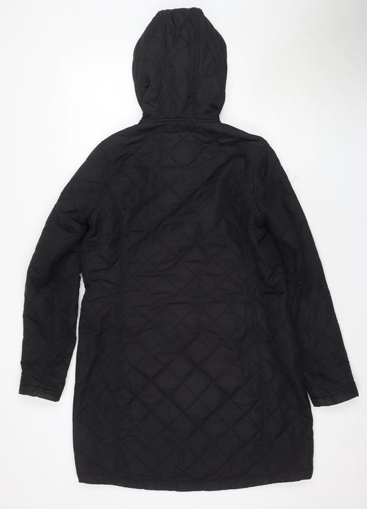 TOG24 Women's Black Quilted Mid-Length Jacket Size 12