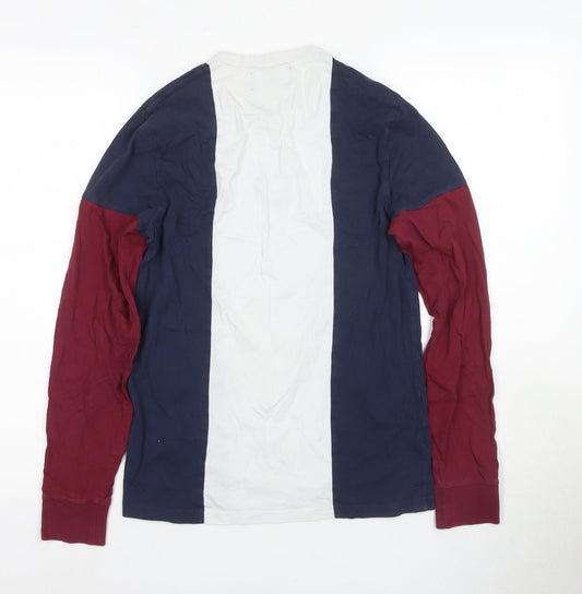 Fred Perry Men's XS Colourblock Long Sleeve T-Shirt
