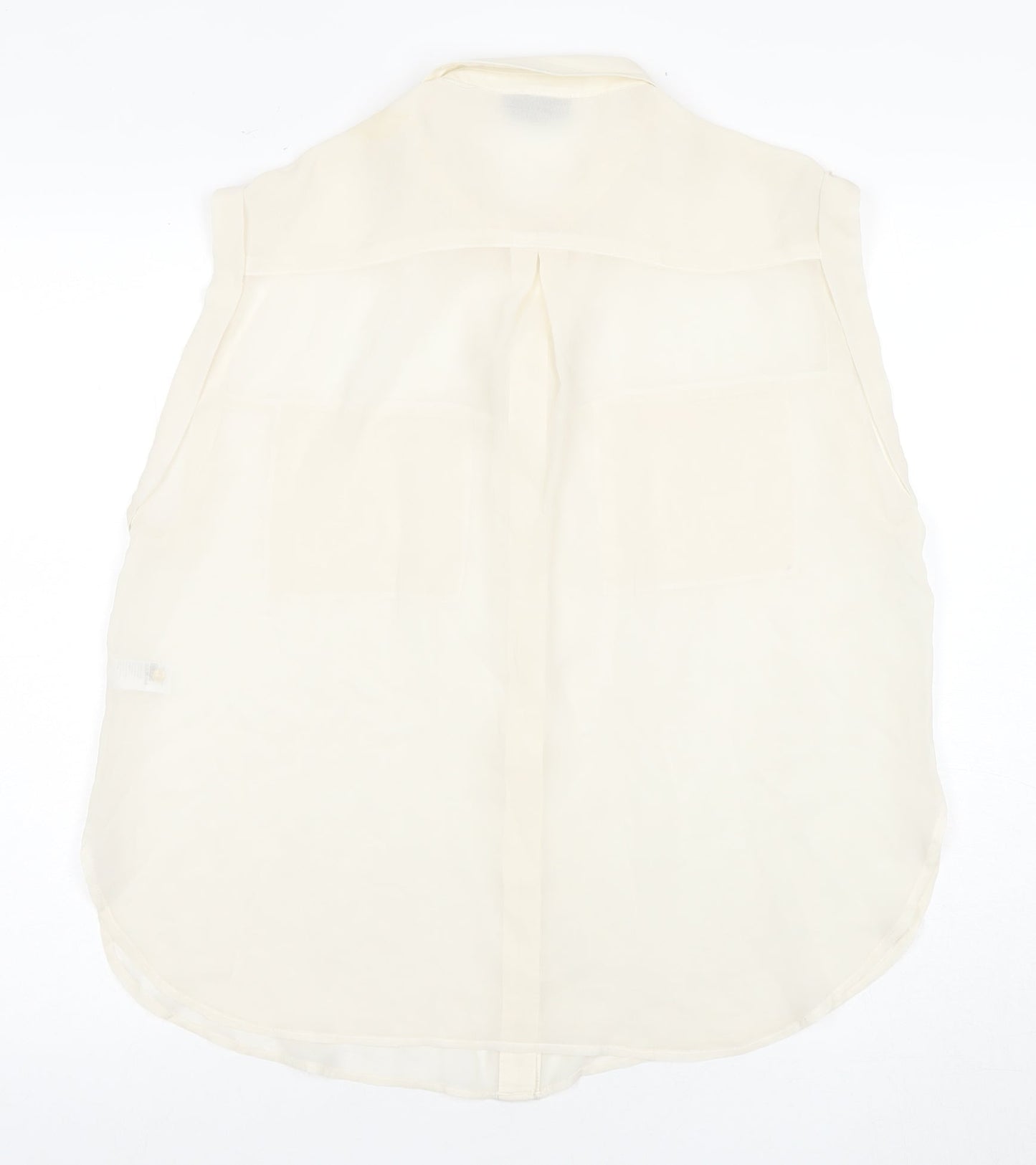 Topshop Women’s Ivory Sleeveless Button-Up Shirt