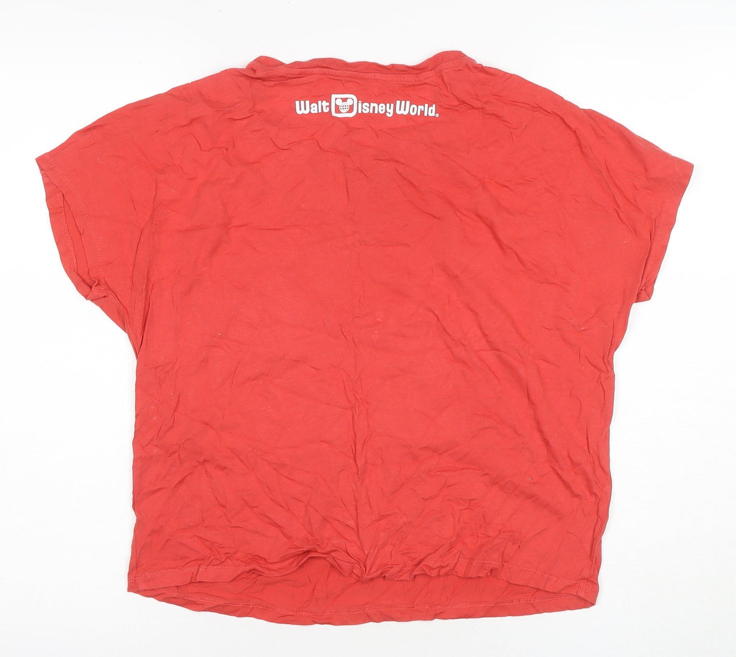 Disney Red Unisex Cartoon T-Shirt S