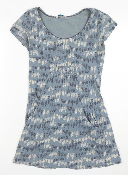 White Stuff Women's Blue A-Line Dress, Size 8