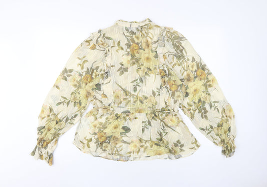 Reiss Women's Multicoloured Floral Blouse UK 4