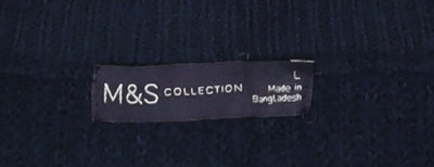 Marks and Spencer Women's Blue Full Zip Jumper L