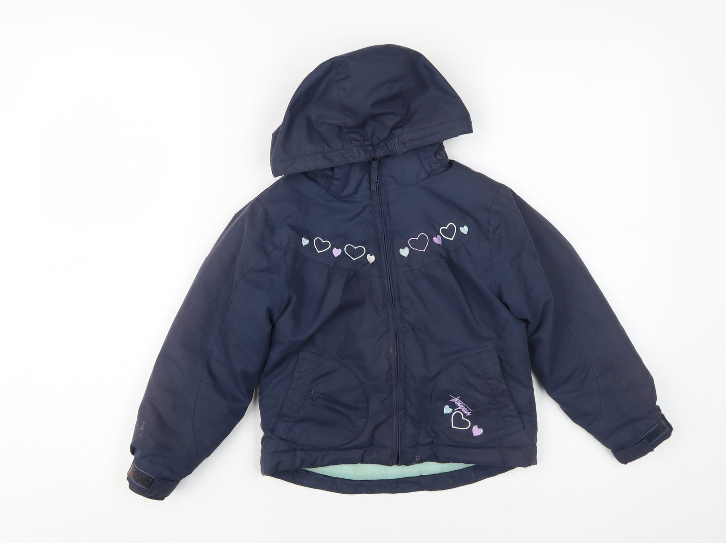 Trespass Girls Puffer Jacket Blue 3-4 Years Waterproof