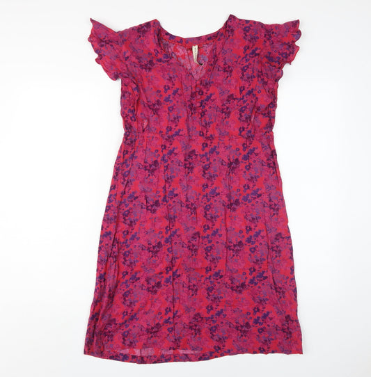Weird Fish Women's Multicoloured Size 10 Knee Length Dress