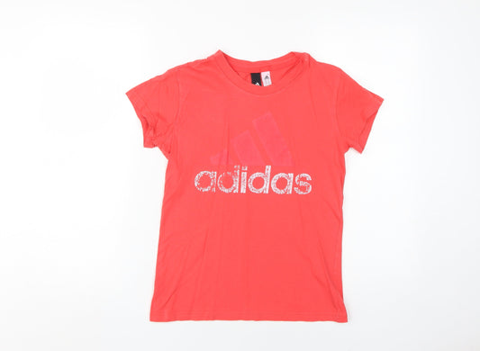 Adidas Women's Red Basic T-Shirt Size 10