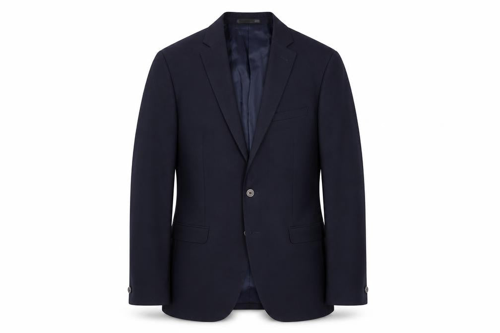 Mens 40 Chest Regular T.M.Lewin Blue Two-Button Suit Jacket
