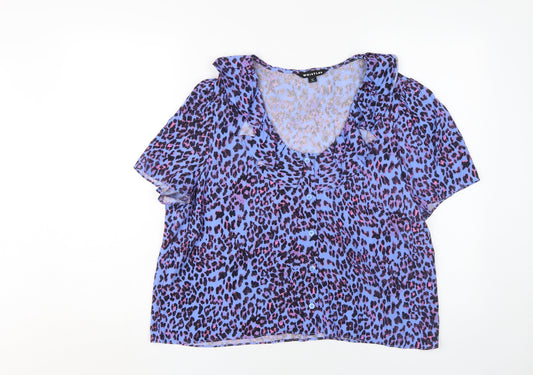 Whistles Women's Multicoloured Wrap Blouse Size 16