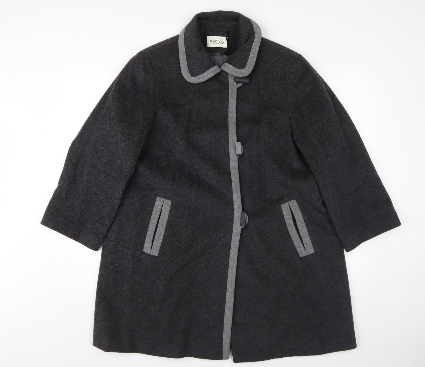 Eastex Women's Black Overcoat Size 12 Classic Style