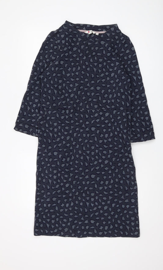 Boden Women's Blue Animal Print Shift Dress - Size 8
