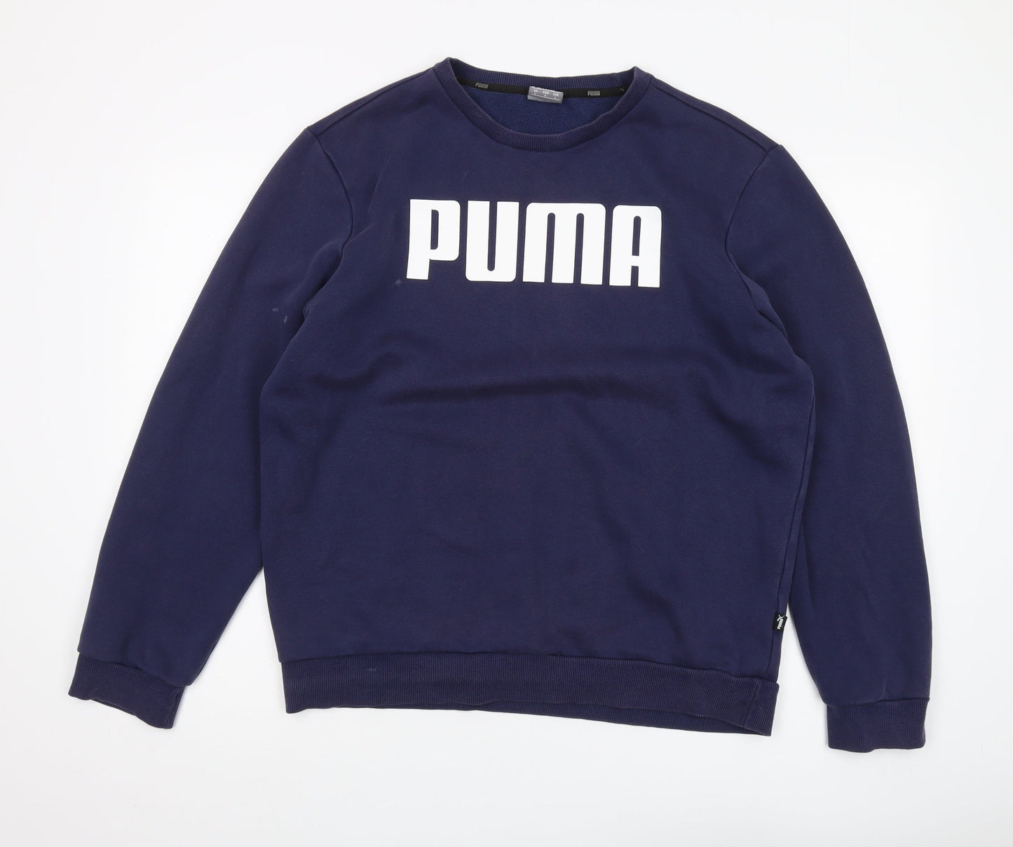 Puma Men's Blue Pullover Sweatshirt L Crew Neck