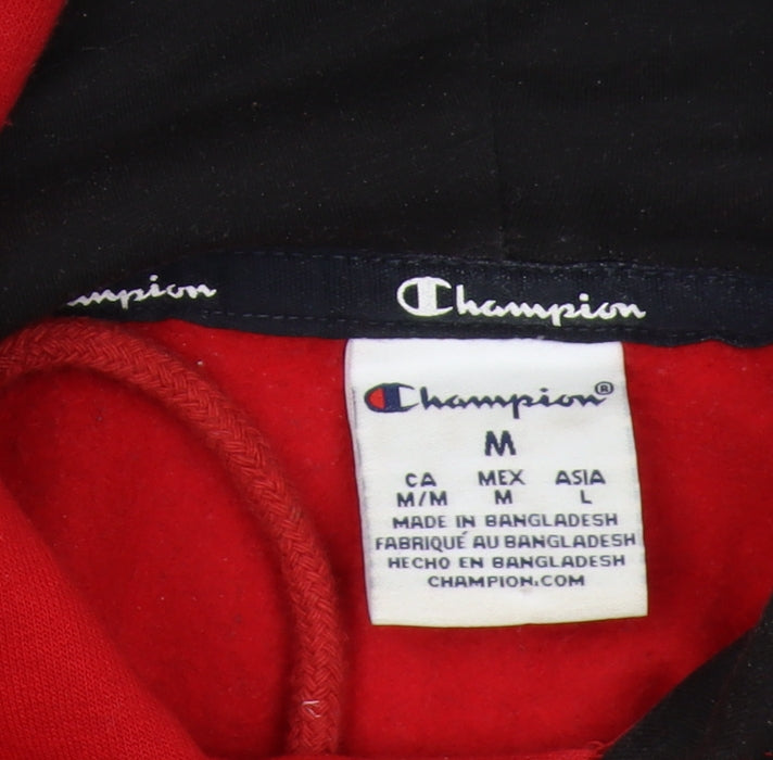 Champion Men's Red Pullover Hoodie M - Logo Graphic