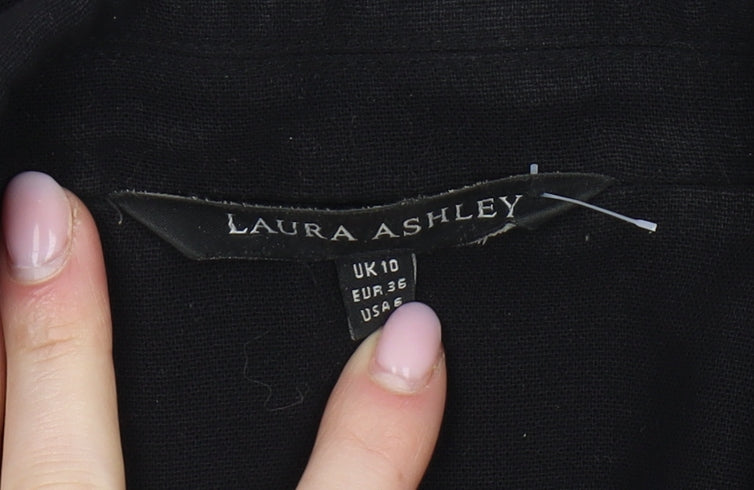 Laura Ashley Women's Black Blazer, UK 10, 3/4 Sleeve