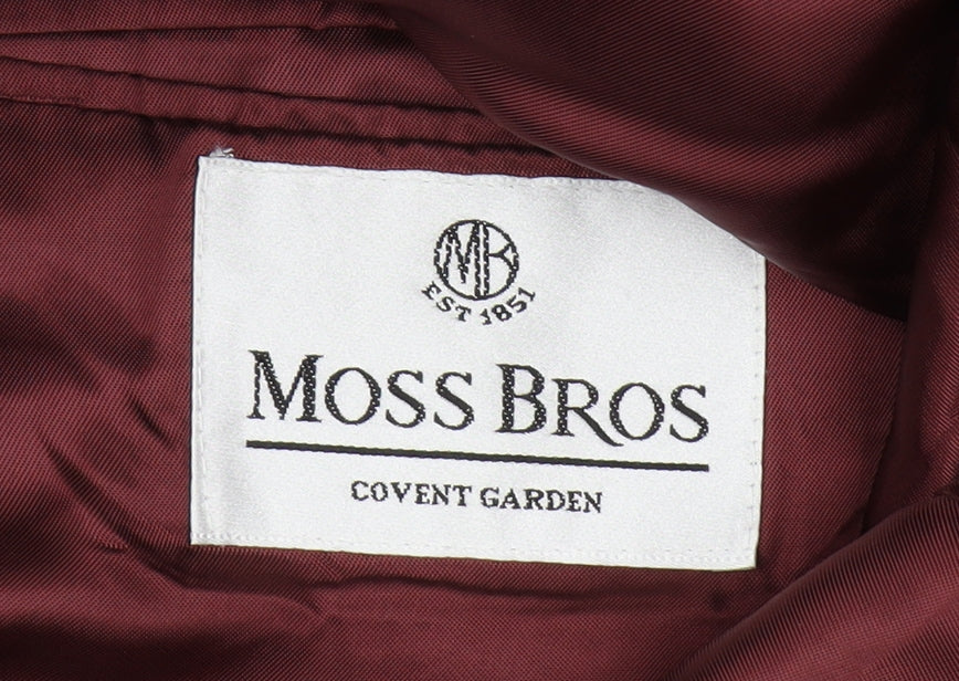 Moss Bros Men's Black Double-Breasted Blazer, 42R