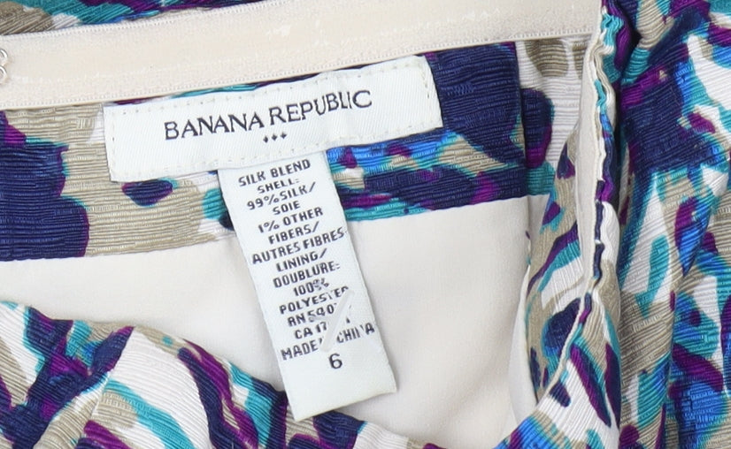 Banana Republic Women's Multicoloured Floral Sheath Dress Size 10