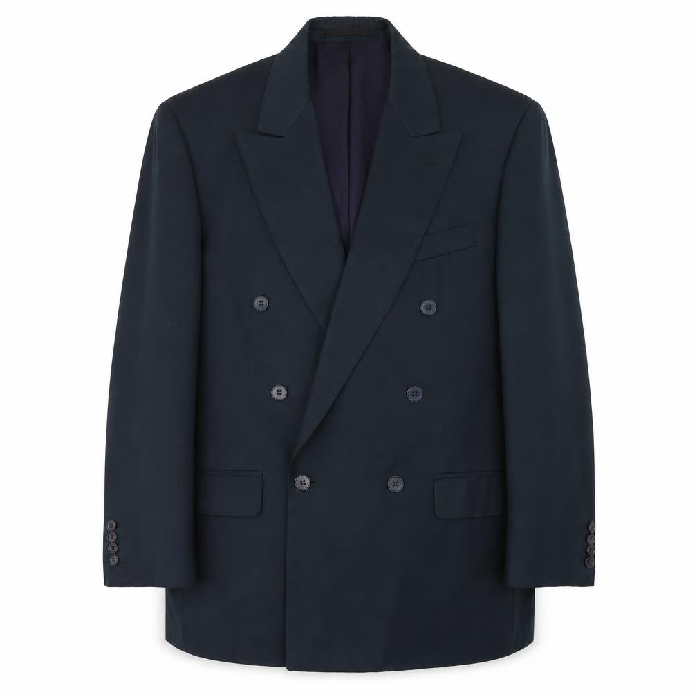 Mens 40 Chest Regular Pierre Cardin Blue Six-Button Blazer