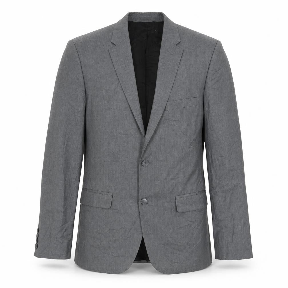 Mens M Chest Regular Calvin Klein Grey Two-Button Suit Jacket
