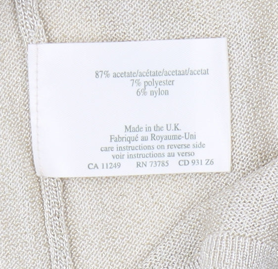 Laura Ashley Women's Beige Cardigan L - Elegant & Lightweight
