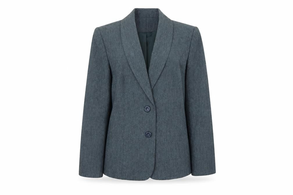 Front view of Honor Millburn Grey Women's Blazer, size 12, Classic Style