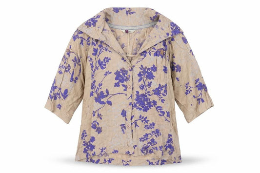 FatFace Women Beige Floral Blouse Tunic Size 10