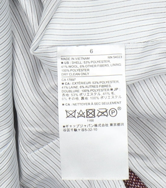 Banana Republic Women's Red Blazer Size 6 Classic Style