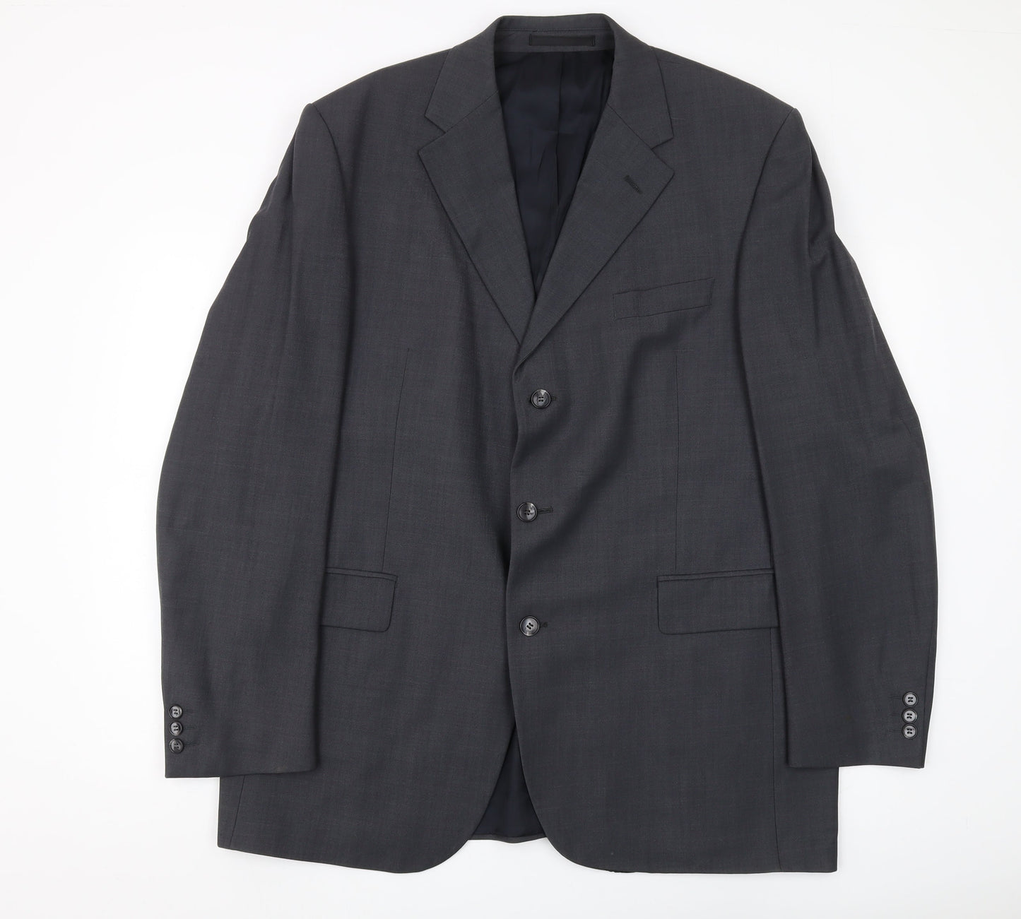 Centaur Men's Grey Blazer, Size 46L, Formal Long Wool Jacket