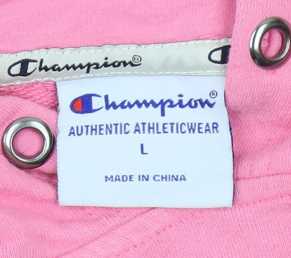 Champion Women's Pink Pullover Hoodie Size L