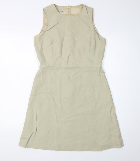 Emporio Armani Women's Beige Shift Dress Size 16