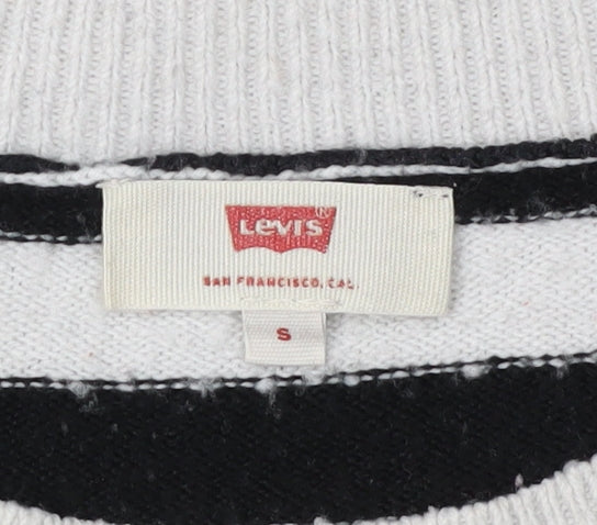 Levi's Women's Black Striped Pullover Jumper - Size S