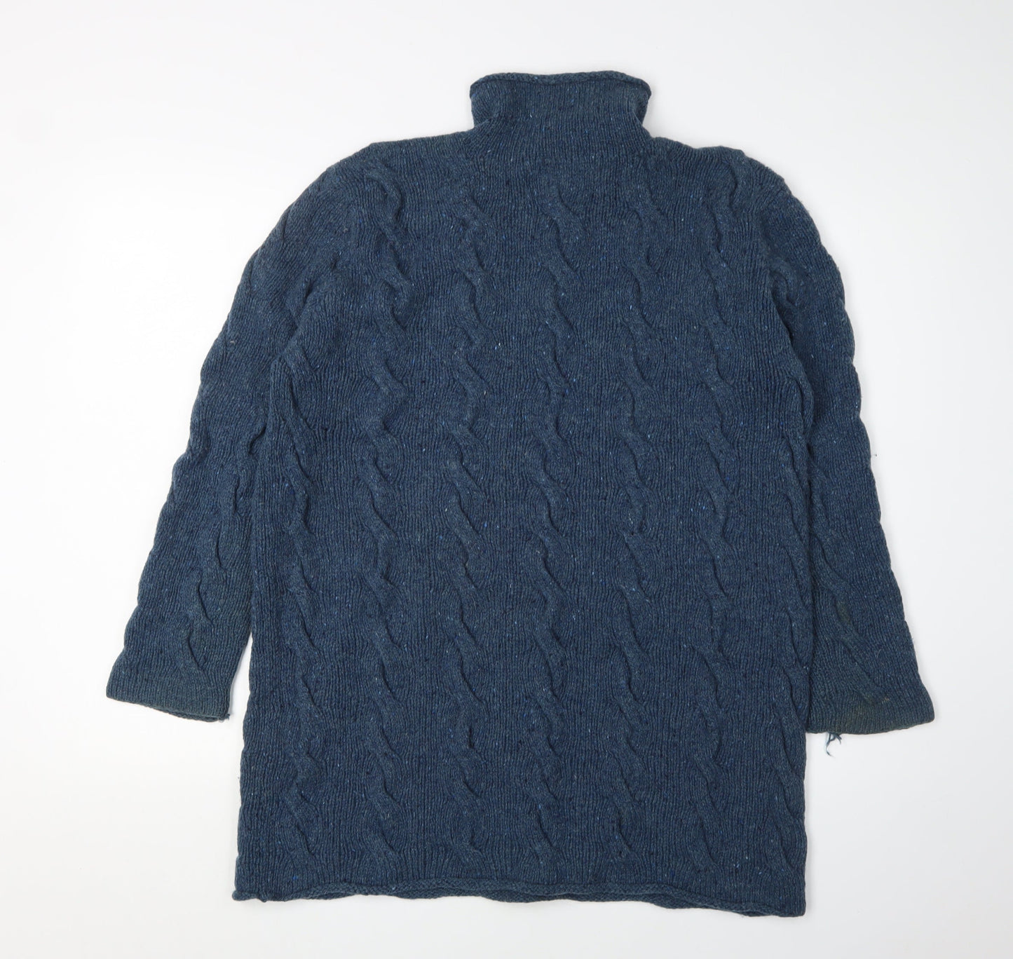 Laura Ashley Women’s Blue Cable Knit Tunic Sweater S