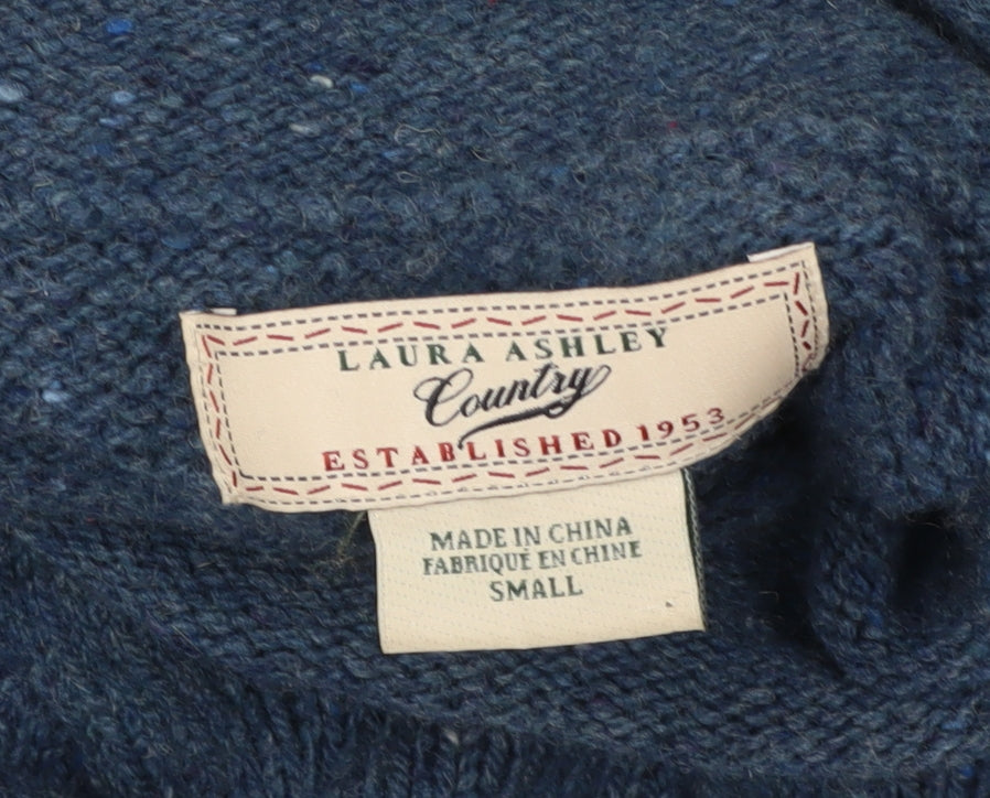 Laura Ashley Women’s Blue Cable Knit Tunic Sweater S
