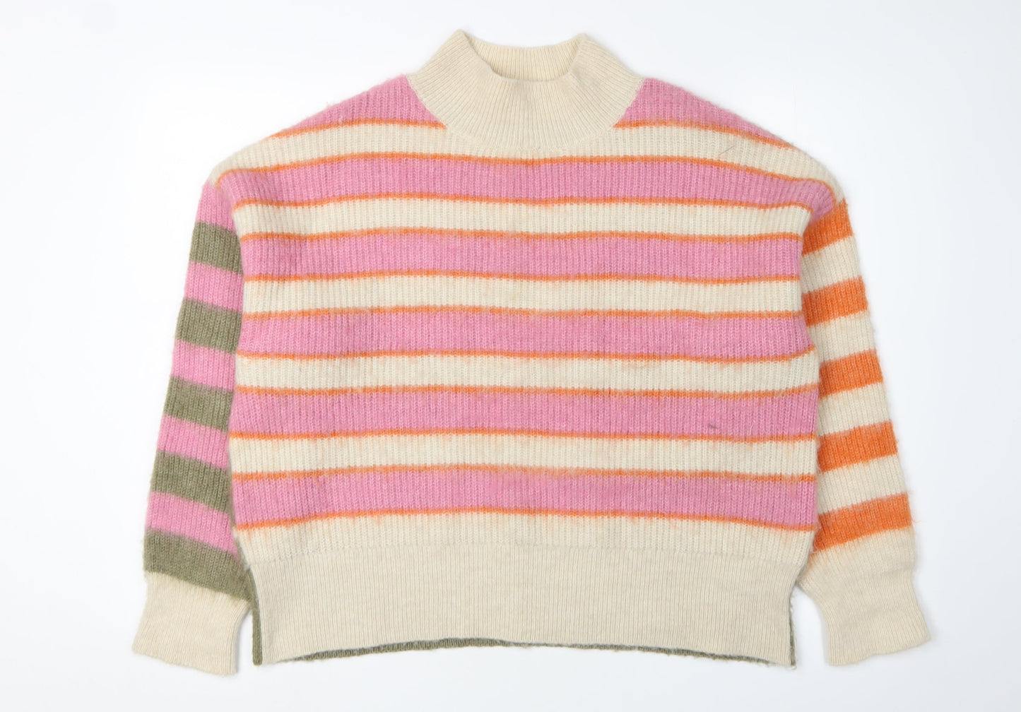 Esprit Women's Multicoloured Striped Pullover, Size L