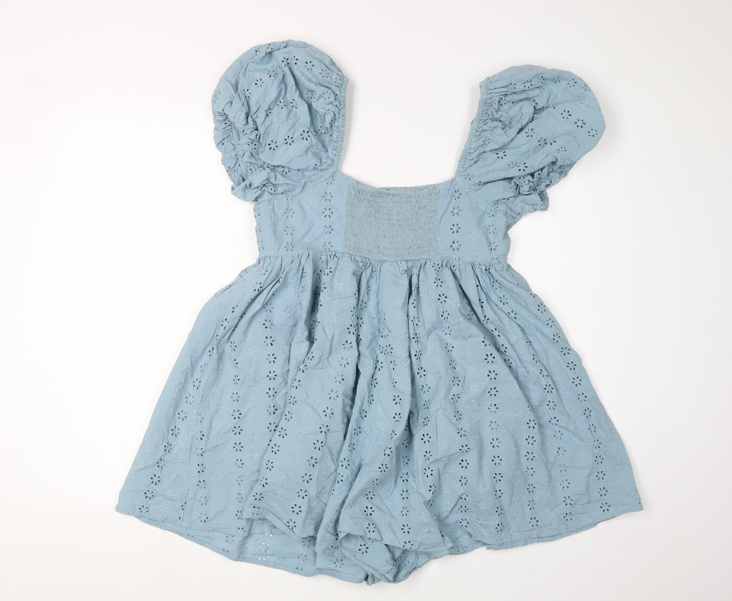 ASOS Women’s Blue Cotton Playsuit Size 10