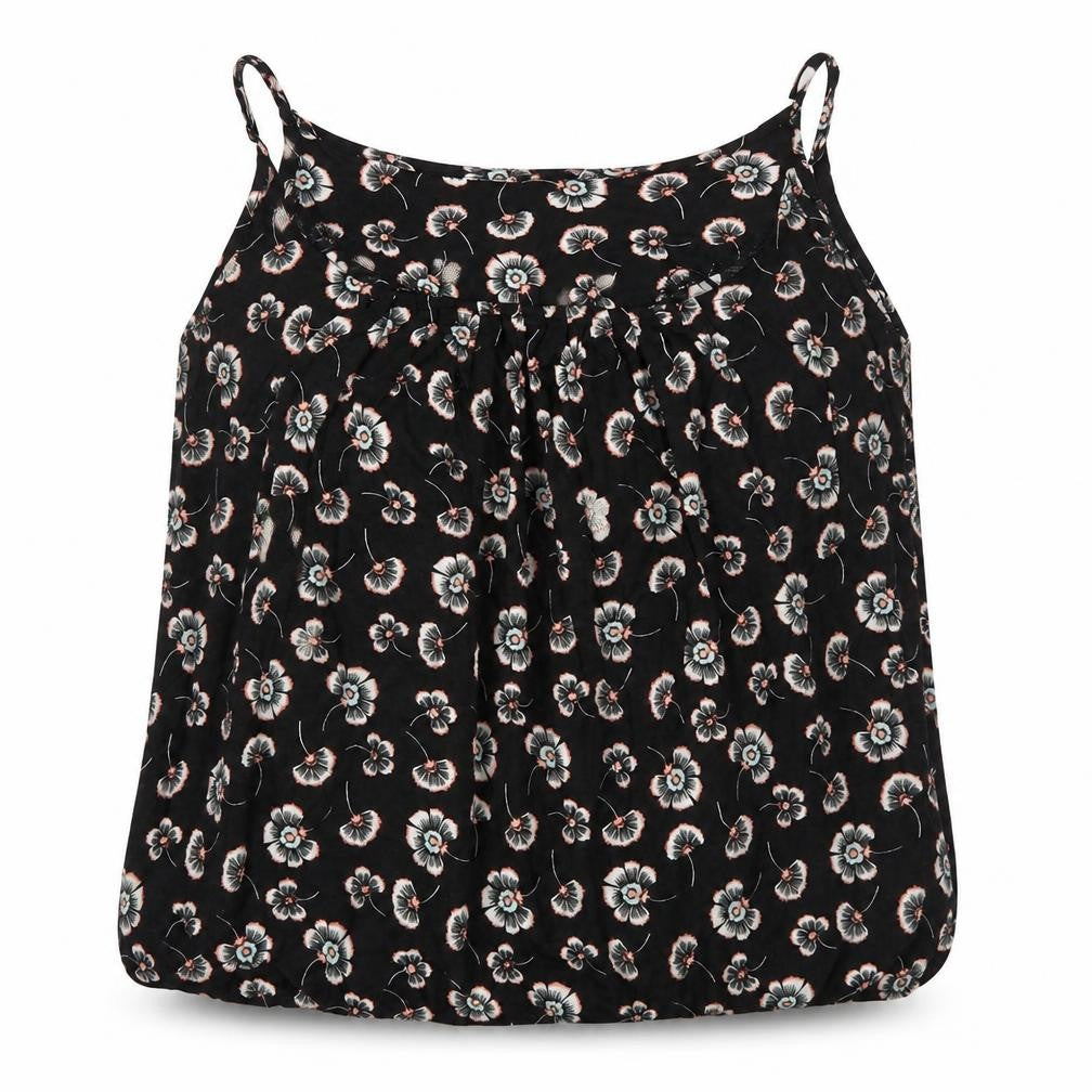 Front view of Red Herring Women's Black Floral Tank Top, size 14
