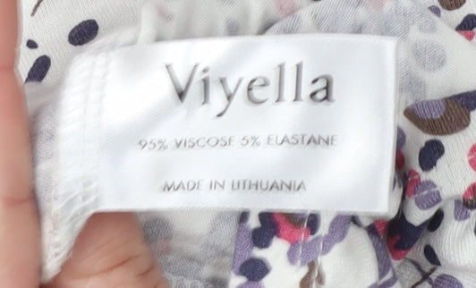 Viyella Women's Multicoloured Floral Top - Size S