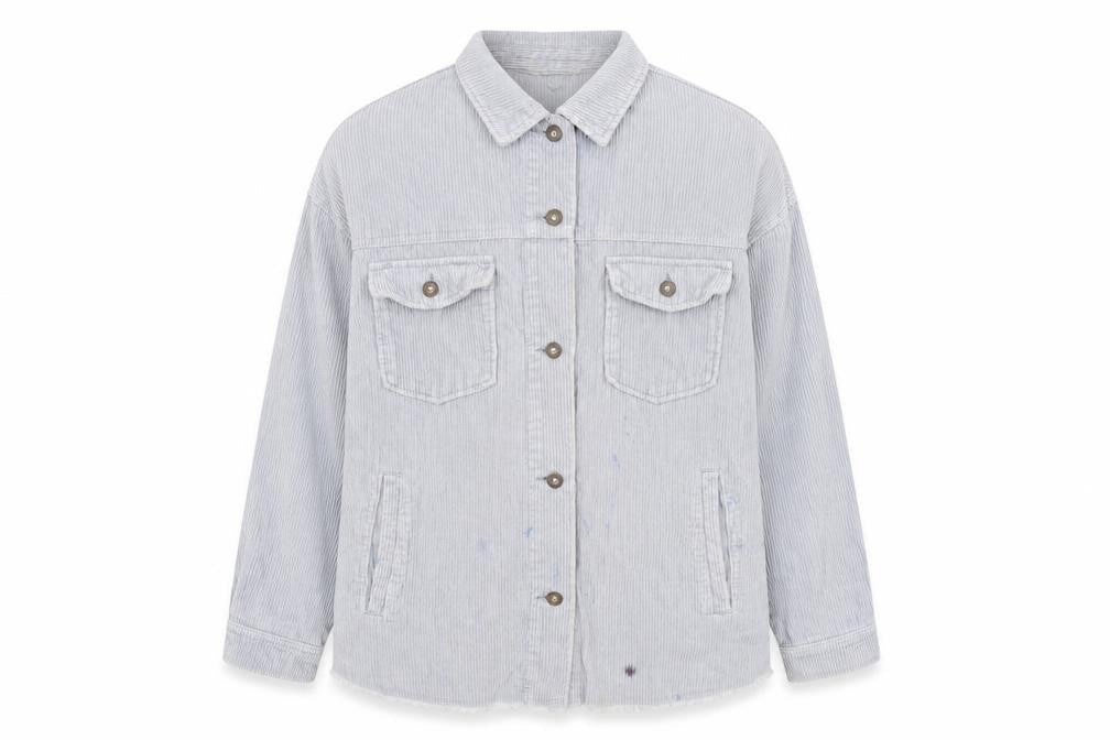 Zara Men's Grey Corduroy Jacket L Casual Button