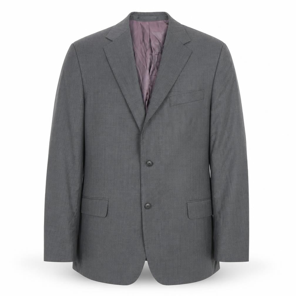 Mens 43 Chest Regular T.M.Lewin Grey Two-Button Blazer