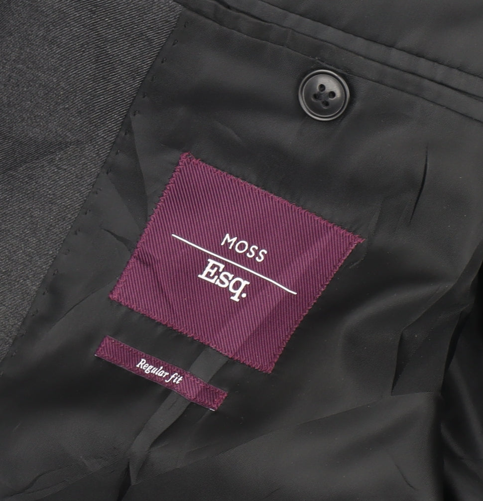 Moss Esq. Men's Grey Regular Fit Suit Jacket 42R