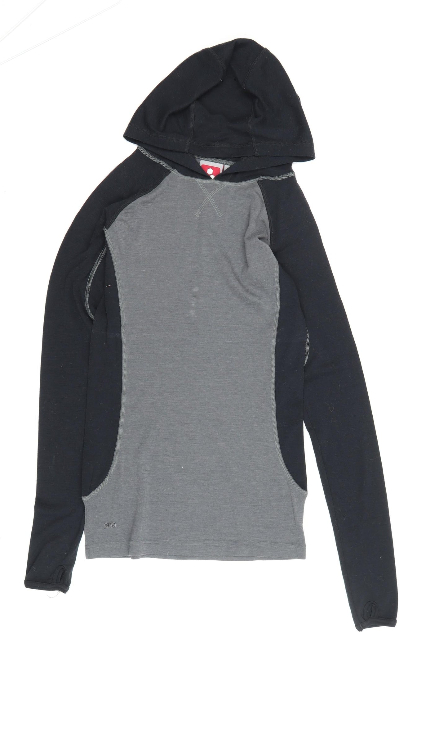 TOG24 Unisex Black Grey Pullover Hoodie S