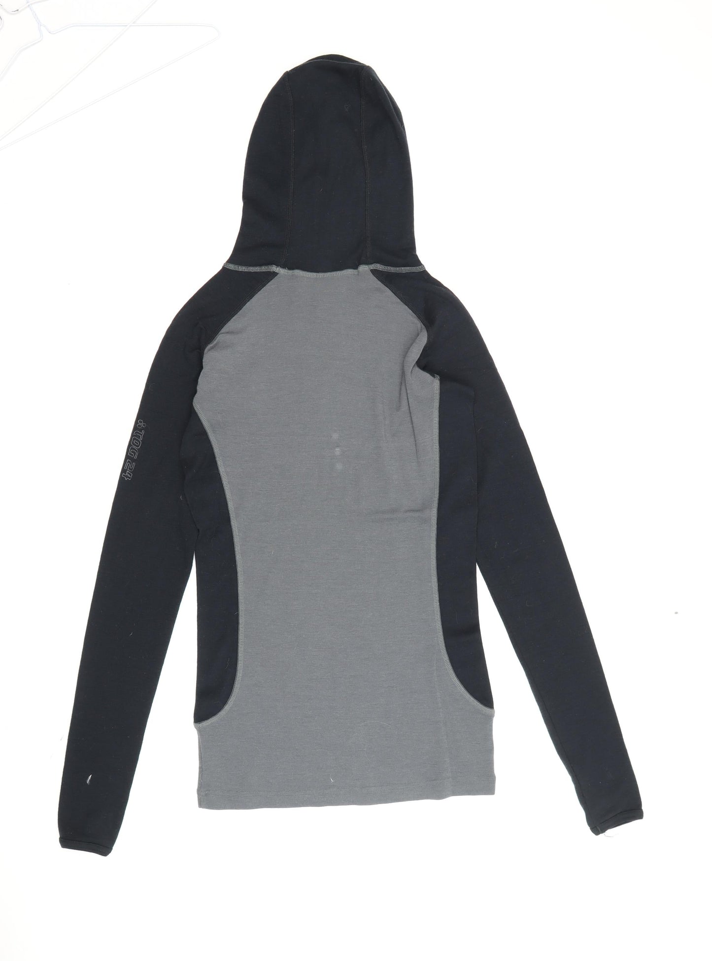 TOG24 Unisex Black Grey Pullover Hoodie S